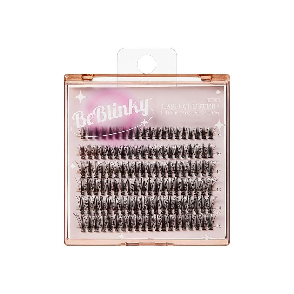 BeBlinky False Eyelashes Lash Extension Kit 07 9mm-16mm Black 120 Lash Clusters